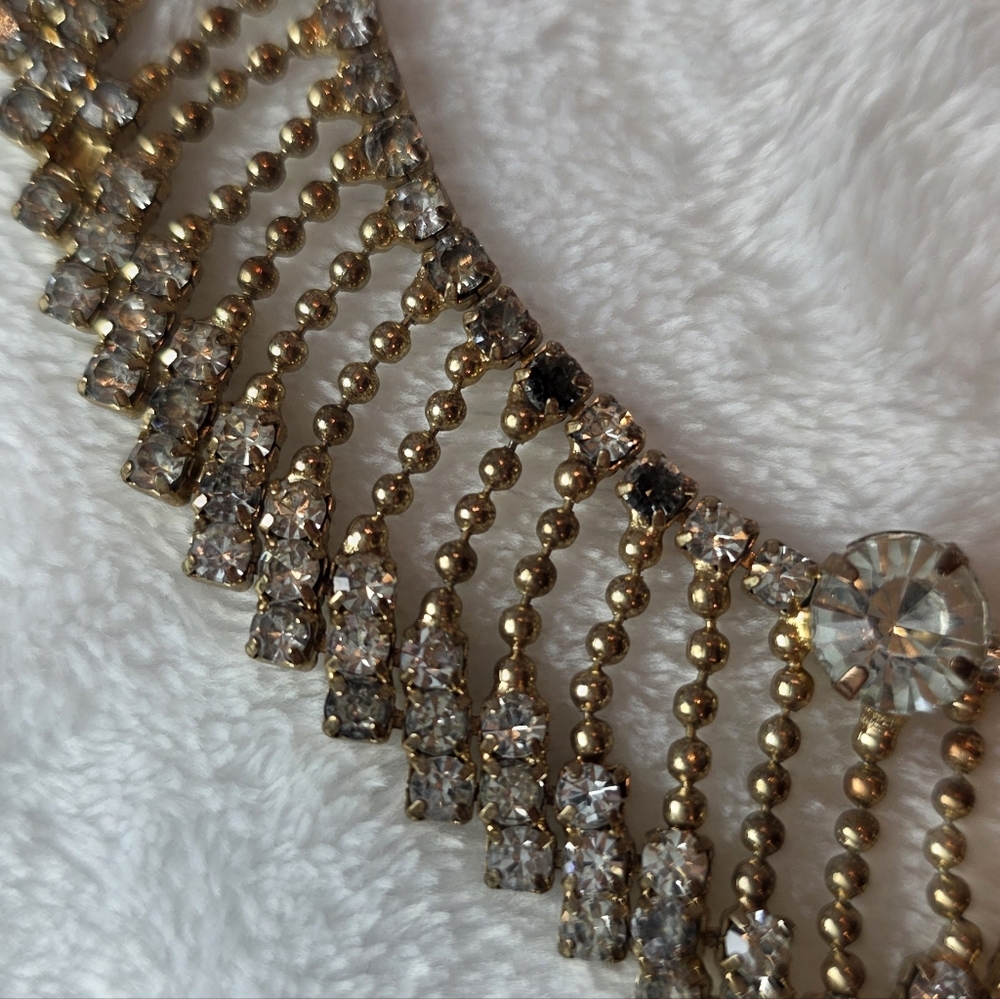 Statement Necklace Bundle Lot Rhinestone Gold Bla… - image 7